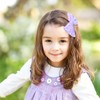 5" Glitter Purple Hair Bows for Girls Alligator Clips Sparkly