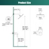 Heyalan 8 Inch Shower Head and Handle Set Square Shower