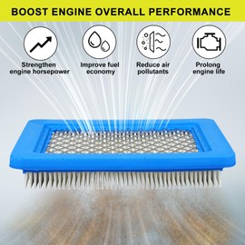 Butom 491588S 491588 Air Filter + 493537S 493537 Pre-cleaner for 675ex 725ex 625e 625-675 Series 3.5-6.5 HP Quantum Engines W Spark Plug