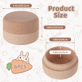 YAYODS 6 Pcs Tooth Fairy Box for Boys and Girls, Wooden Baby Teeth Keepsake Box Tooth Boxes Lost Teeth Tooth Storage Souvenir Holder for Kids, Toddler, Baby Shower Gifts