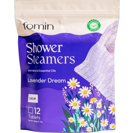 Fomin Aromatherapy Shower Steamers - Lavender Dream – 12 Count Shower Tablets with Essential Oils for Relaxation, Energy & Stress Relief | Self-Care Gift for Women & Men, Spa-Like Experience at Home