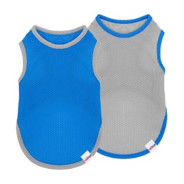 UNIPUP 2 Pack Cooling Shirts for Dogs, Breathable Lightweight Dog Shirts for Large Dogs Boy, Sleeveless Sun Protection Shirts for Dog&Cat Puppy Vest Pet Apparel