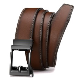 CHAOREN Brown Belt Men - Mens Ratchet Belts Leather 1 3/8" - Perfect Companion to Mens Dress Pants