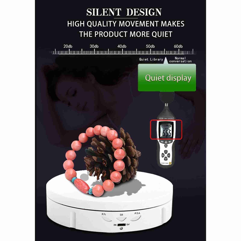 360° Electric Rotating Turntable USB Charging Rotating Display Stand 3