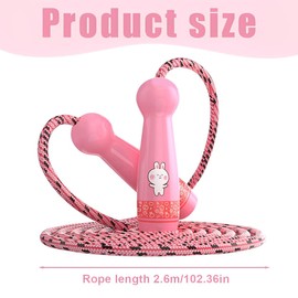 SGERUFZ Adjustable Children's Jump Rope with Cartoon Wooden Handle, Gifts for Children