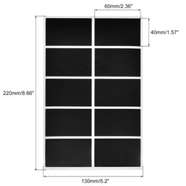 PATIKIL Chalkboard Labels, Blackboard Labels, Chalkboard Stickers, 60x40mm, No Letters, For Kitchen Mason Jars, Includes Chalk Marks, 10 Labels Each Sheet, 20 Sheets Total 200