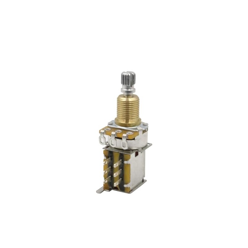 SCUD PU-PUSH-500A Switch Pot, PUSH-PUSH Lock, 500KΩ, A-Curve, Millimeter Size,