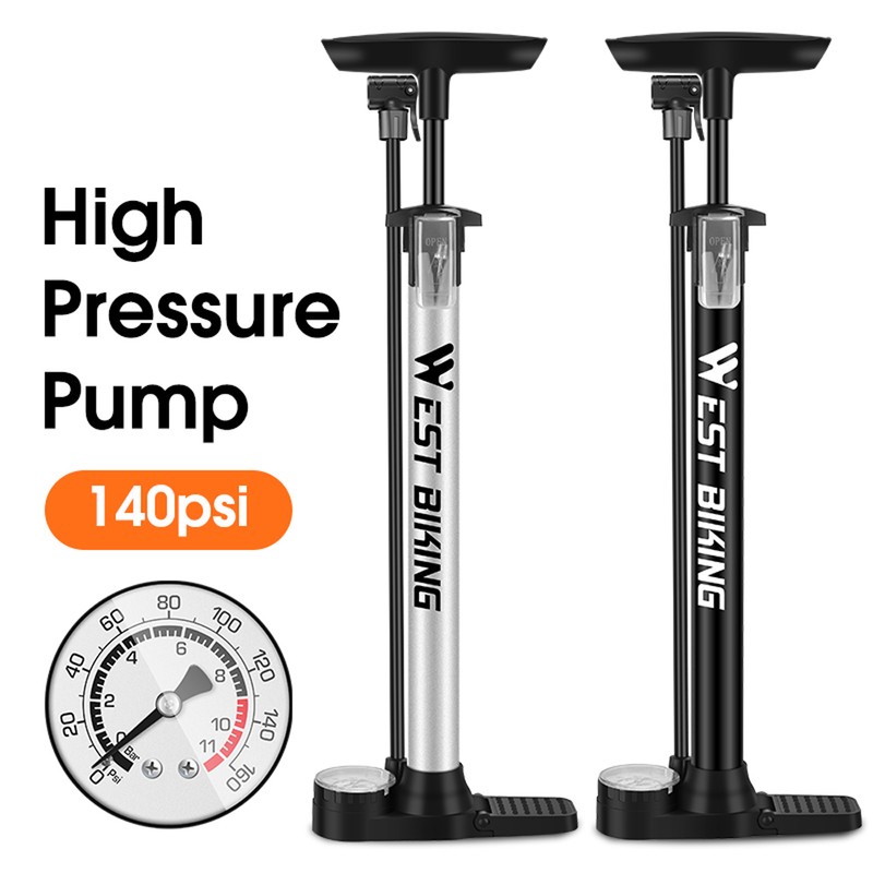 WEST BIKING 140psi High Pressure Inflator Bicycle Floor Pump Manual