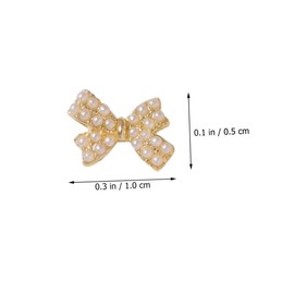 WOONEKY 16pcs DIY Nail Sticker Diamond Pearl Butterfly Bowknot Decor Fingernail Ornament Fashion Nail Art Accessory
