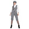 20er Jahre Peaky Blinders Damen Glencheck Anzug Knickerbocker Schwarz-Weiß Weste