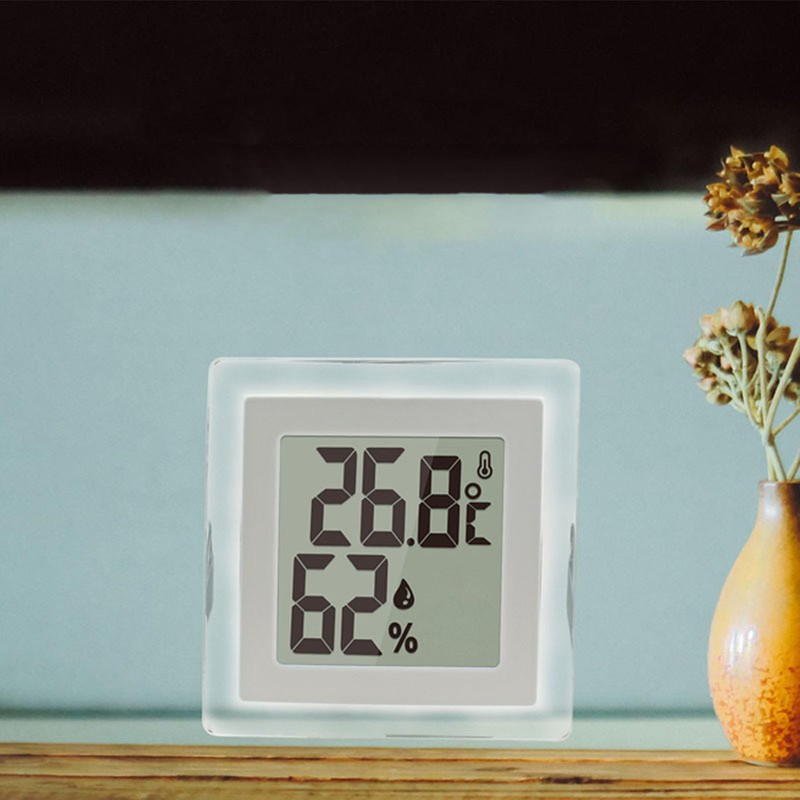 Digital Thermometer Hygrometer High Accuracy Symbols Display Backlit Temperature Humidity