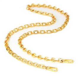 Jiesinlov Purse Gold Chain Strap CrossBody Handbag Shoulder Bag Strap Replacement Straps, with Metal Buckles (E 47.2in)