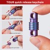 TISUR Quick Release Keychain,Detachable Disconnect Keychain with Locking System, Swivel