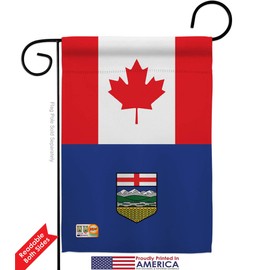 Canada Alberta Garden Flags Pack Regional Provinces Canadian Territories Region Country Particular Area USA Applique Small Decorative Gift Yard House Banner Double-Sided Made In 13 X 18.5