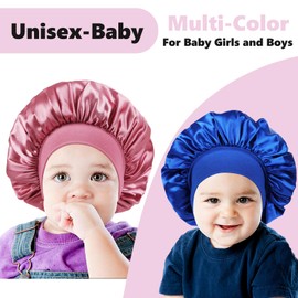 Satin Baby Bonnet for Sleeping Silk Sleep Cap Bonnets for Baby Girls and Boys Infant Rose Gold