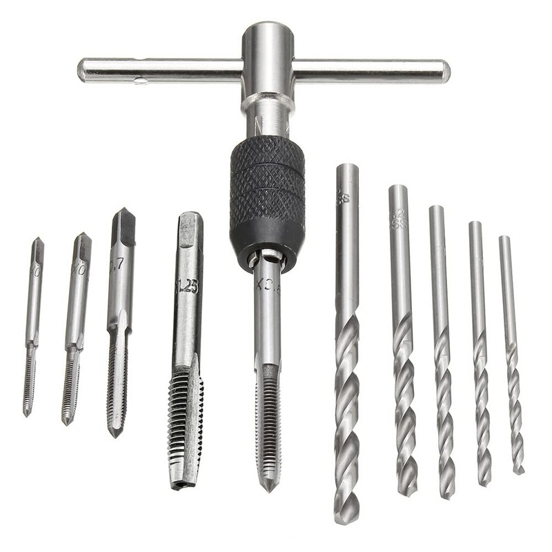 Saipor Tap Handle T-Shaped Ratchet Tap Holder M3-M8 with Screw