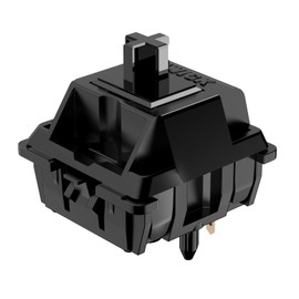 JWICK Black Linear Switches V2, JWK Black Linears 58.5g Full Nylon Housing Thocky 5 Pins Mechanical Keyboard Switches (Linear V2 58.5g 70pcs)