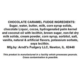 Home Made Creamy Chocolate Caramel Fudge - 1 Lb Box