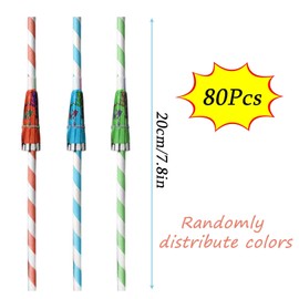 80Pcs, Cocktail Straws, Tropical Party Supplies, Cocktail Accessories for Beach, Birthday, Summer, Pool, Wedding, Hawaiian Theme Events