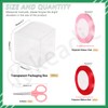 Keadic 33Pcs Clear Square Favor Boxes with Gift Ribbons, Scissors,