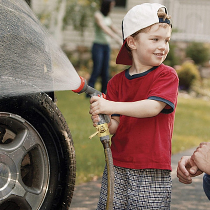 Lifynste Heavy Duty Brass Garden Hose Shut Off Valve, 3/4