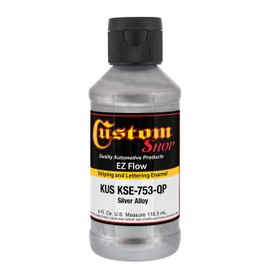 Custom Shop KSE753-QP Silver Alloy - EZ Flow Pinstripe & Lettering Enamel Paint - 4 Ounce