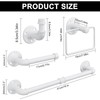 Jeasor 4-Pieces Industrial Pipe Bathroom Towel Ring Kit DIY Wall