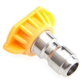 Forney 75153 Pressure Washer Accessories, Quick Connect Spray Nozzle, Chiseling, 15-Degree-by-4.5mm, Yellow