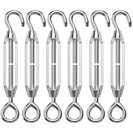 Traxenta Set of 6 Stainless Steel Rope Tensioners, Wire Rope Tensioner, Turnbuckle, Awning Tensioner, Turnbuckles, Washing Line Tensioner, Wire Rope Tensioner, Tensioner Screw, Turnbuckle