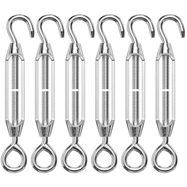 Traxenta Set of 6 Stainless Steel Rope Tensioners, Wire Rope Tensioner, Turnbuckle, Awning Tensioner, Turnbuckles, Washing Line Tensioner, Wire Rope Tensioner, Tensioner Screw, Turnbuckle