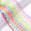 10PCS Plastic Curb Chains,Colors Cable Chain Links,Acrylic Curb Chains for