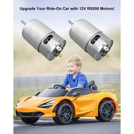 2 Pcs 12V RS550 40000RPM Electric Motor Drive Engine for Power Wheel High-Speed Motor Gearbox Accessories, Power Wheel Motor Upgrade Replacement Parts for Children's Ride On Cars
