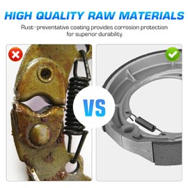 Rear Brake Shoes Pads for Suzuki Eiger 400 LT-F400 2002-2008, King Quad 400 LT-A400F 2008-2015, LT-F400F FSi 2012-2015- LT-A400FZ ASi 2011-2017, LT-A400 2008-2009, LT-F 4WD 1997-1998, Replace for S606