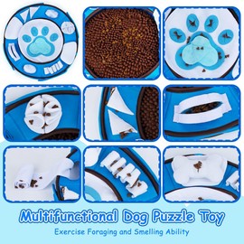 Interactive Dog Snuffle Mat for Small&Medium Breeds – Pet Nosework Slow Feeding Puzzle Toy for Natural Foraging,Mental Stimulation,and Healthy Eating Habits