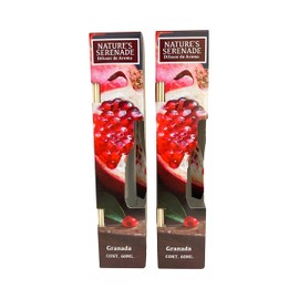 NATURE'S SERENADE DIFUSOR DE Aroma Varillas Granada (Paquete DE 2 DE 60 ML CU)