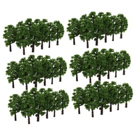 heizi Diorama Trees, Set of 60, HO Gauge, N Gauge, Landscape, Trees, Railway Model, Architectural Model, Miniature, Plastic Model, Material (1.4 inches (3.5 cm), Dark Green)