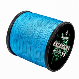 Waline Super Strong 8 Strands Braided Fishing Lines 300m 500m 20lb-100lb Abrasion-Resistant Ultra Smooth PE Braid Line (Blue, 50lb/0.33mm/500m(547yds))