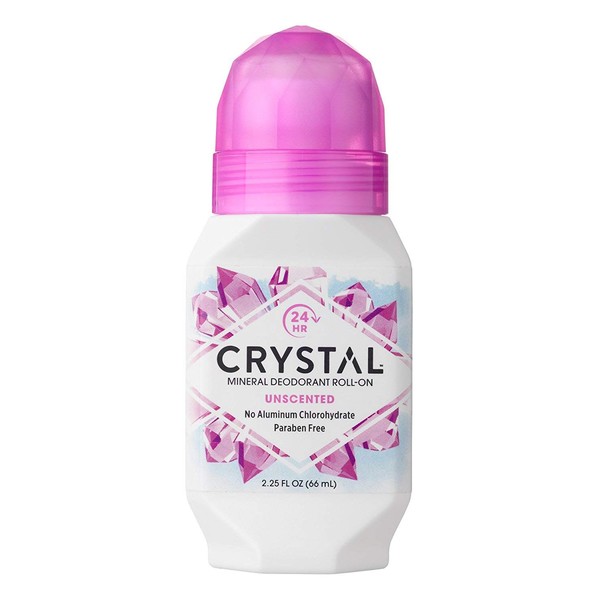 Crystal Mineral Body Deodorant Roll-On, Unscented 2.25 oz (Pack of 7)