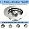 3 in 1 Kitchen Sink Stopper, Pop Up Kitchen Sink