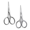 Professional Eyebrow Scissors Set 2pcs Small Nose Hair Trimmers Stainless