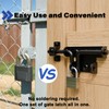 Black Heavy Duty Slide Bolt Gate Latch with Padlock Hole,