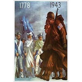 1778 to 1943 Vintage World War II Two WW2 WWII USA Military Propaganda Poster