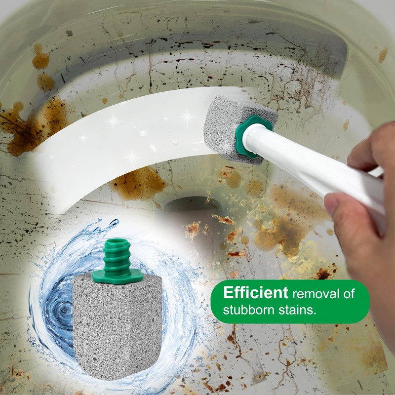 Pumice Stone Toilet Bowl Cleaner,Bathroom Cleaner Brush Toilet Wand Refills