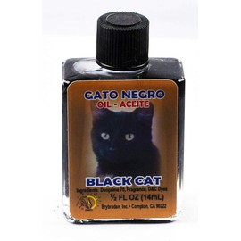 MW 6 PIECES BRYBRADAN BRYBRADAN BLACK CAT SPIRITUAL OIL GATO NEGRO ACEITE ESPIRITUAL -1/2 FL OZ 14.7ML