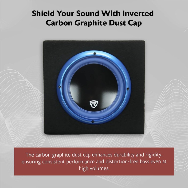 Rockville RVB8.1A 8 Inch 300W Powered Car Subwoofer/Sub Enclosure Box,