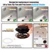 Black Universal Tub Drain Tip Toe Tub Conversion Kit Assembly,