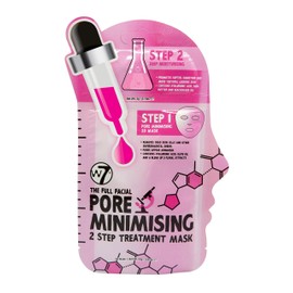 W7 The Full Facial Pore Minimising 2 Step Treatment Sheet Face Mask Moisturiser