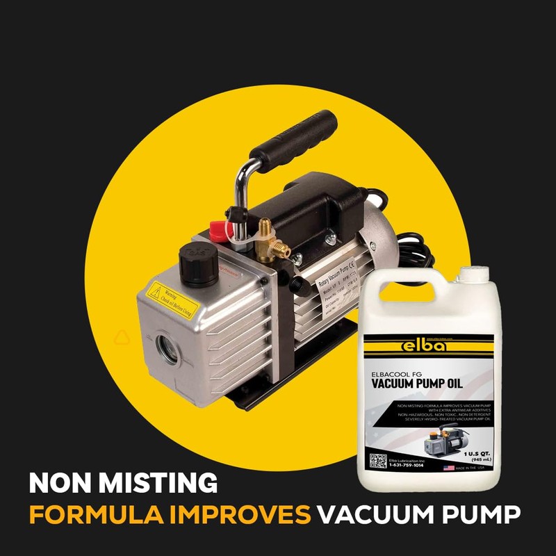 ELBACOOL Food Grade Vacuum Pump Oil, ISO VG 32, Synthetic,