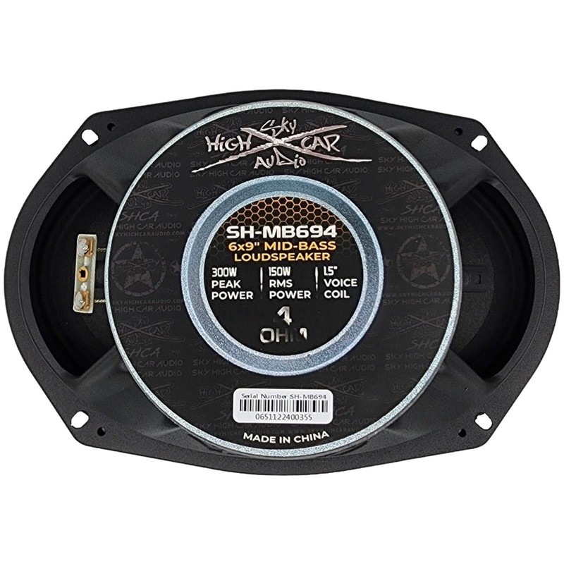 SHCA Pro Audio MB694 6x9 Mid-Bass Loudspeaker with 1.5" Voice