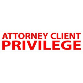 Attorney Client Privilege JYP PA1040 Pre-Inked Rubber Stamp Red Ink